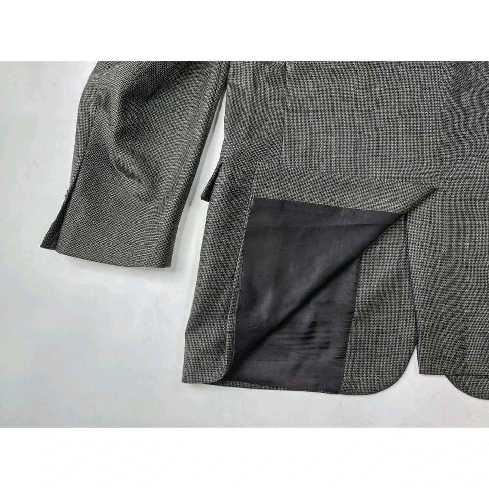 Jos A Bank Mens Wool Sports Coat 44R Dark Olive Check 3 Button Blazer L604